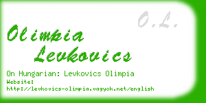 olimpia levkovics business card